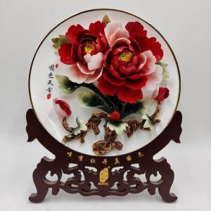 11寸12寸14寸精品五朵(骨瓷金邊風(fēng)動(dòng)釉下彩)