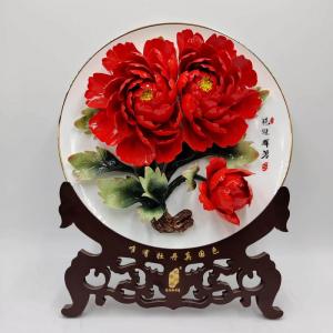 11寸精品二朵三朵(骨瓷金邊風(fēng)動(dòng)釉下彩)